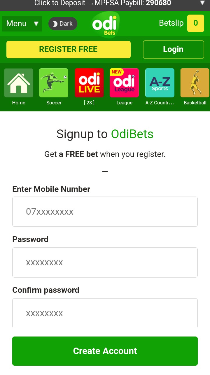 Download Odibet App